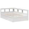 vidaXL Cama con estanter&iacute;a sin colch&oacute;n madera maciza blanca 120x190 cm