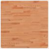 vidaXL Tablero de mesa cuadrado de madera maciza de haya 70x70x1,5 cm