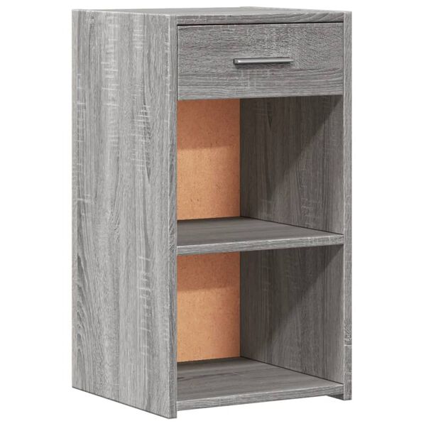 vidaXL Mesita de noche madera de ingenier&iacute;a gris Sonoma 35x34x65 cm