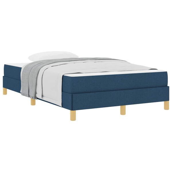 vidaXL Cama tipo Box Spring con colch&oacute;n Azul 120 x 190 cm tela
