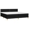 vidaXL Cama box spring con colch&oacute;n LED tela negro 200x200 cm