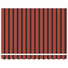 vidaXL Toldo Retr&aacute;ctil Naranja y Marr&oacute;n 300 x 250 cm Poli&eacute;ster, Metal