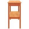 vidaXL Mesa Consola Marrón cera 110 x 40 x 75 cm Madera maciza de pino