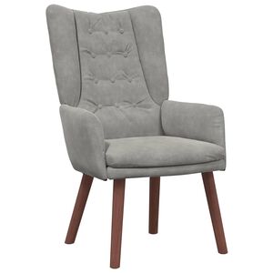 vidaXL sill&oacute;n Gris Claro 63 x 67 x 94 cm Terciopelo