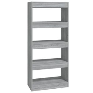 vidaXL Estanter&iacute;a madera contrachapada gris Sonoma 60x30x135 cm
