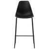 vidaXL Juego de mesa alta y taburetes 5 piezas plástico negro