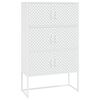 vidaXL Aparador de acero blanco 80x35x135 cm