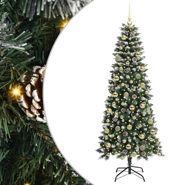 vidaXL Árbol de Navidad artificial con 300 LED Verde 76 x 76 x 180 cm