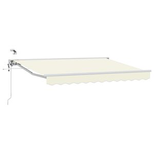vidaXL Toldo Retr&aacute;ctil El&eacute;ctrico Crema y Blanco 2,5 x 2 m