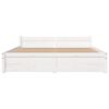 vidaXL Estructura de cama sin colch&oacute;n madera maciza blanco 140x190 cm