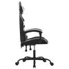 vidaXL Silla gaming giratoria cuero sint&eacute;tico negro y blanco
