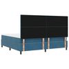 vidaXL Cama Box Spring LED con colch&oacute;n Azul Oscuro 200 x 200 cm tela