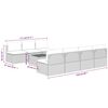 vidaXL Set de muebles de jard&iacute;n 8 pzas y cojines rat&aacute;n sint&eacute;tico gris