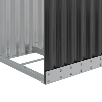 vidaXL Leñero de acero galvanizado gris antracita 40x45x100 cm
