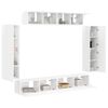 vidaXL Mueble de TV 8 pcs brillante