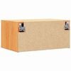 vidaXL Mesita de Noche con cajón Marrón cera 50 x 32,5 x 24 cm