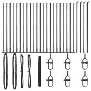 vidaXL Poste de Valla Gris