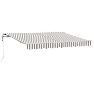 vidaXL Toldo retr&aacute;ctil Gris claro y blanco. 300 x 250 cm