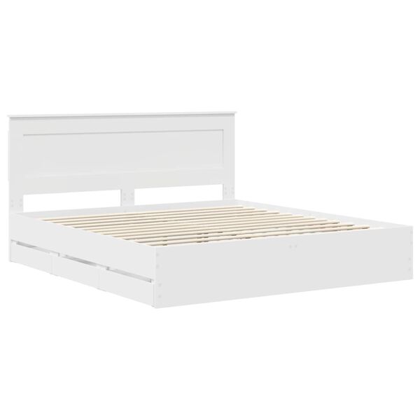 vidaXL Estructura de cama con caj&oacute;n 180 x 200 cm Madera Ingenieril