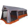vidaXL Tienda Familiar Gris y naranja 620 x 322 x 240 cm Poli&eacute;ster
