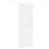 vidaXL Puerta Corredera 78 x 202 cm Madera de ingenier&iacute;a Blanco
