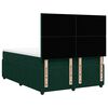 vidaXL Cama box spring con colch&oacute;n terciopelo verde oscuro 160x200 cm