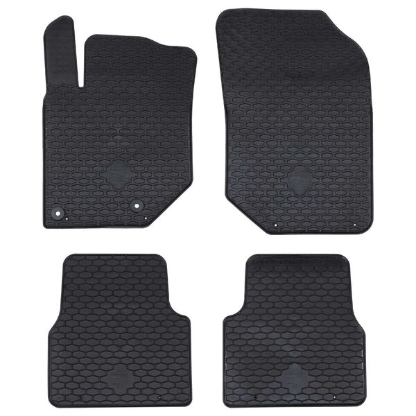 vidaXL Alfombrilla de Coche 4 pcs Negro apto para C4 , C4X , 2008 TPE