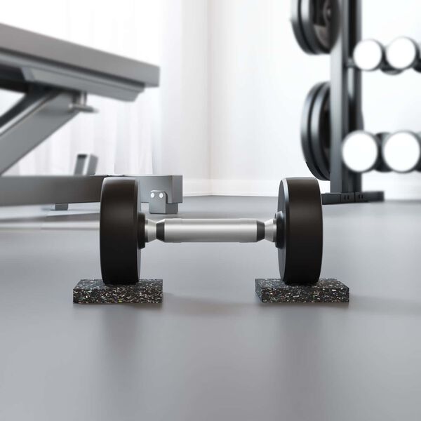 vidaXL Rodillo de Caucho Negro Goma