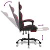 vidaXL Silla gaming giratoria y reposapi&eacute;s cuero sint&eacute;tico