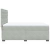 vidaXL Cama box spring con colch&oacute;n terciopelo gris claro 160x200 cm