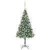 vidaXL &Aacute;rbol de Navidad artificial con LEDs, bolas y pi&ntilde;as 180 cm