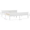 vidaXL Estructura de cama sin colch&oacute;n madera de pino blanco 180x200 cm