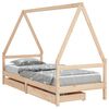 vidaXL Estructura de cama infantil con cajones madera pino 90x190 cm