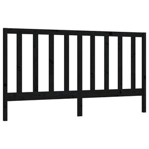 vidaXL Cabecero de cama madera maciza de pino negro 186x4x100 cm
