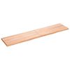 vidaXL Encimera ba&ntilde;o madera maciza tratada marr&oacute;n claro 180x40x(2-4)cm