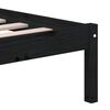 vidaXL Estructura de cama de madera maciza negro 150x200 cm