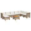 vidaXL Set de sof&aacute;s de jard&iacute;n con cojines 9 pzas rat&aacute;n sint&eacute;tico beige
