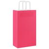 vidaXL Bolsas de papel con asas 250 uds rosa 21x11x36 cm