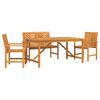 vidaXL Conjunto de Comedor de Jard&iacute;n 4 uds. Marr&oacute;n