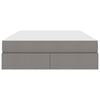 vidaXL Cama con almacenamiento y colch&oacute;n Taup&eacute; 140 x 190 cm Poli&eacute;ster