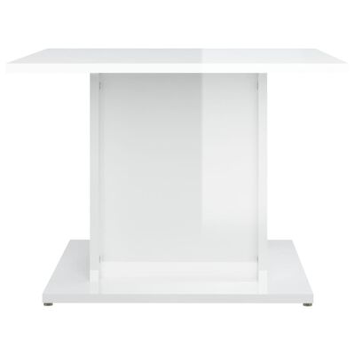 vidaXL Mesa de centro de aglomerado blanco brillo 55,5x55,5x40 cm