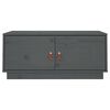 vidaXL Mesa de centro de madera maciza de pino gris 80x50x35 cm
