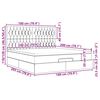vidaXL Estructura de cama otomana colchones terciopelo rosa 180x200cm
