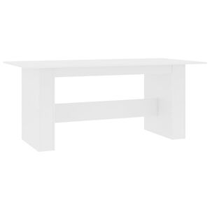 vidaXL Mesa de comedor de madera de ingenier&iacute;a blanco 180x90x76 cm