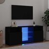 vidaXL Mueble de TV con luces LED negro 120x30x50 cm