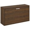 vidaXL Zapatero madera contrachapada marr&oacute;n roble 80x24x45 cm