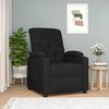 vidaXL Sill&oacute;n reclinable de tela negro