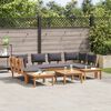 vidaXL Conjunto de sof&aacute;s de jard&iacute;n 4 pcs Marr&oacute;n y gris
