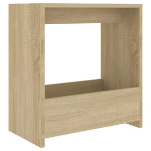 vidaXL Mesa auxiliar de madera contrachapada roble Sonoma 50x26x50 cm