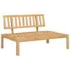 vidaXL Set de sofás de palets de jardín y cojines 4 pzas madera acacia